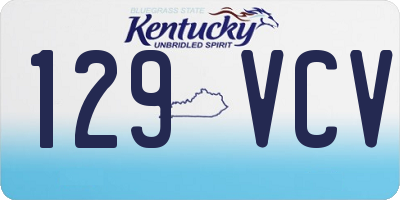 KY license plate 129VCV