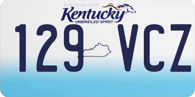 KY license plate 129VCZ