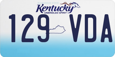 KY license plate 129VDA