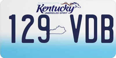 KY license plate 129VDB