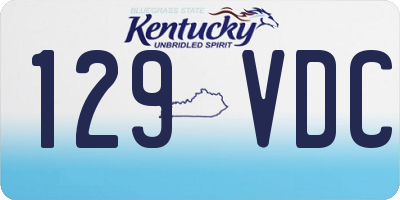 KY license plate 129VDC