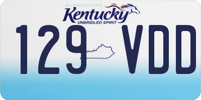 KY license plate 129VDD