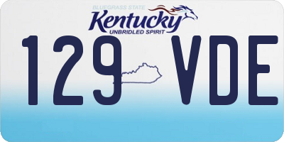 KY license plate 129VDE