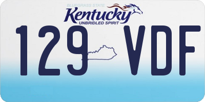 KY license plate 129VDF