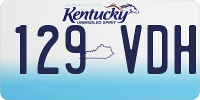 KY license plate 129VDH