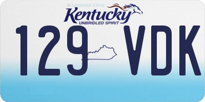 KY license plate 129VDK