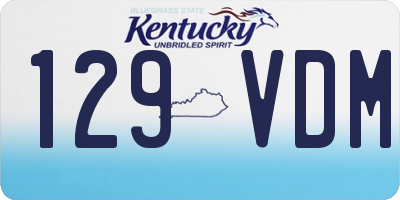 KY license plate 129VDM