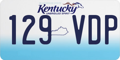 KY license plate 129VDP