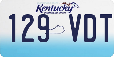 KY license plate 129VDT
