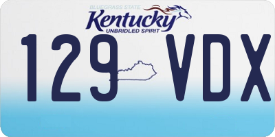 KY license plate 129VDX