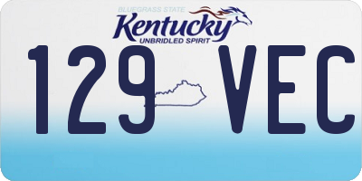 KY license plate 129VEC