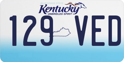 KY license plate 129VED