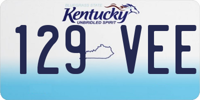 KY license plate 129VEE