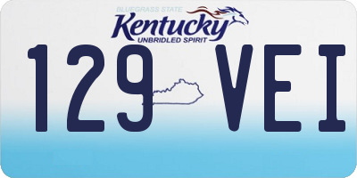 KY license plate 129VEI