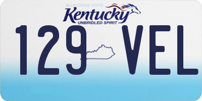 KY license plate 129VEL