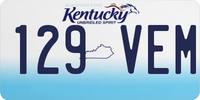 KY license plate 129VEM