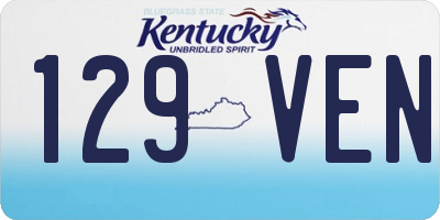 KY license plate 129VEN
