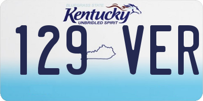 KY license plate 129VER