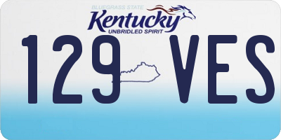 KY license plate 129VES