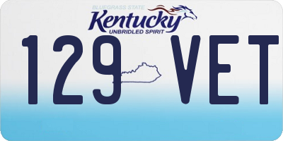 KY license plate 129VET