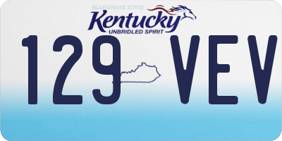 KY license plate 129VEV