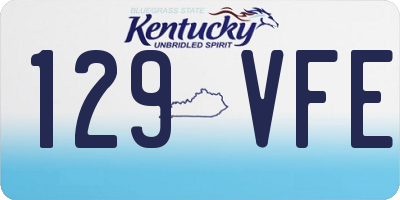 KY license plate 129VFE