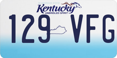 KY license plate 129VFG