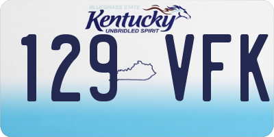 KY license plate 129VFK