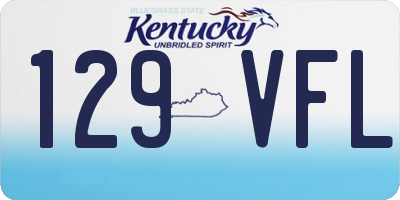 KY license plate 129VFL