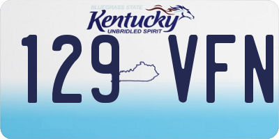 KY license plate 129VFN