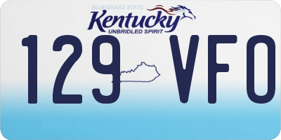 KY license plate 129VFO