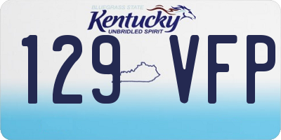 KY license plate 129VFP