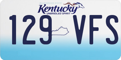 KY license plate 129VFS