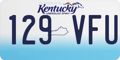 KY license plate 129VFU
