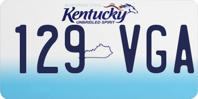 KY license plate 129VGA