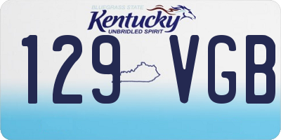 KY license plate 129VGB