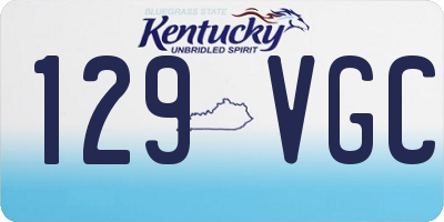 KY license plate 129VGC
