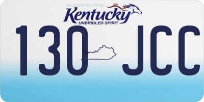 KY license plate 130JCC