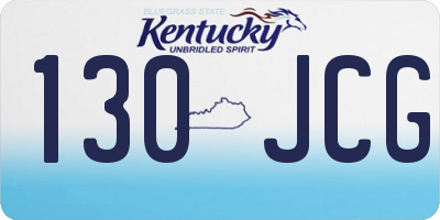KY license plate 130JCG