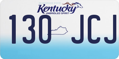 KY license plate 130JCJ