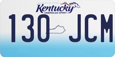 KY license plate 130JCM