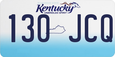 KY license plate 130JCQ