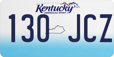 KY license plate 130JCZ