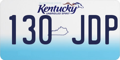 KY license plate 130JDP