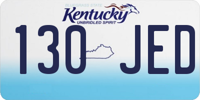 KY license plate 130JED