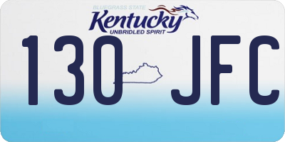 KY license plate 130JFC