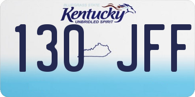 KY license plate 130JFF