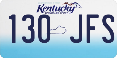 KY license plate 130JFS