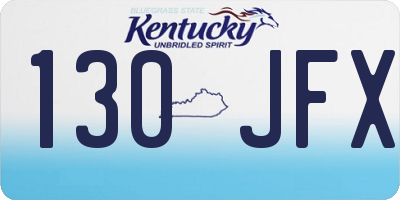 KY license plate 130JFX