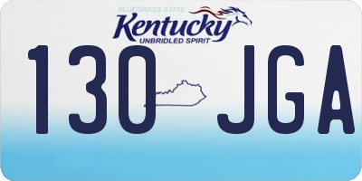KY license plate 130JGA